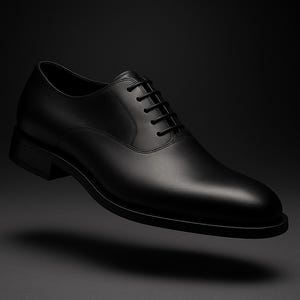 Handmade Black Oxford Shoes – Men’s Leather Plain Toe Dress Shoes for Formal & Wedding