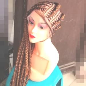 Peluca trenzada, peluca trenzada para mujer, peluca trenzada negra para mujer, peluca trenzada de encaje completo, peluca, peluca trenzada de regalo
