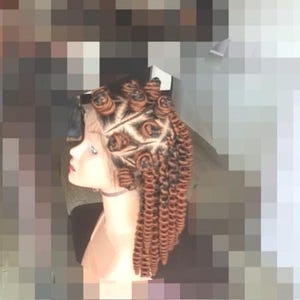 Peluca trenzada, peluca trenzada para mujer, peluca trenzada personalizada, peluca trenzada hecha a mano, peluca trenzada para mujer negra, peluca de encaje completo, nudos bantú, trenza africana