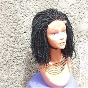 braided wig, womens braided wig,passion twists, twisted locs, faux locs, butterfly locs, dread locs, twists braided wig,black womens braids,