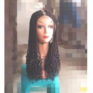 Peluca trenzada, peluca trenzada para mujer, peluca trenzada personalizada, peluca trenzada triangular, peluca trenzada negra para mujer, peluca de encaje completo, peluca de trenzas africanas