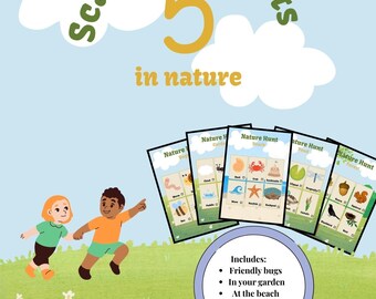 printable nature scavenger hunt for preschoolers