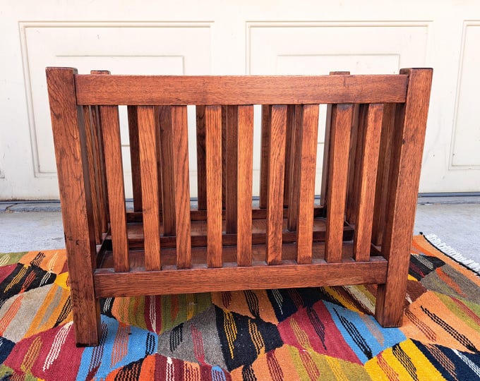 Mission Magazine Rack Craftsman - Mission Style Magazine Rack - Etsy