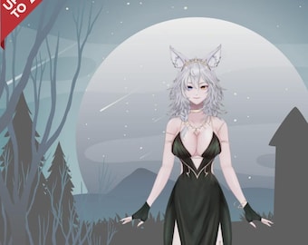 Aesthetic Premade PFP Art Model, Anime Character, PFP Icon For Streamers, PFP for Discord/Twitch, Digital Female Model, Vtuber Commission