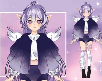 Premade Aesthetic PFP Art, Cute Premade PFP Anime Character, Pfp Icon for Streamer, PFP for Twitch/Discord, Chibi Art, Soft Girl, Female pfp