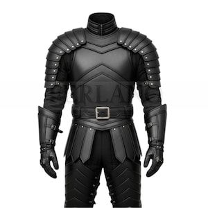 Armadura de guerrero de cuero / Traje de cosplay gótico, equipo de fantasía medieval - Conjunto de guerrero gótico para hombre