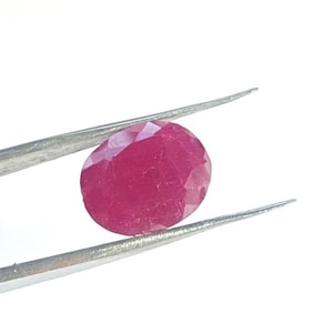 Natural Ruby Gemstone,Oval Cut Red Ruby Stone, Loose Ruby for Ring, July Birthstone, Precious Corundum Gem,Jewelry Making Stone Gift for Her