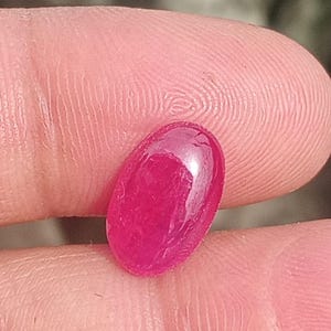 天然ルビー・カボション（裸石）｜オーバル型レッドルビー｜7月の誕生石｜指輪用ルース｜ヴェーダ占星術用ジェム｜ヒーリングクリスタルギフト