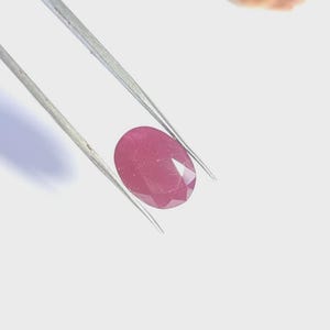 Podgrzewany rubin, naturalny korund o szlifie owalnym, kamień do pierścionka, kamień urodzinowy lipca, czerwony kamień szlachetny