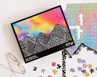Rainbow Mountain: A Zenspire 1000-Piece Puzzle for Adults