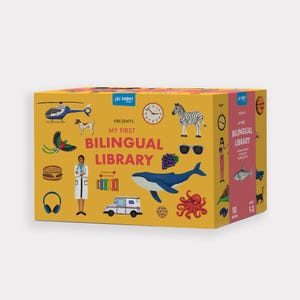 My First Bilingual Library :10 board books that introduce Latin American culture while teaching English-Spanish vocabulary.