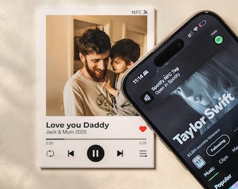 Imán de foto musical NFC personalizado: Toca para reproducir la portada del álbum