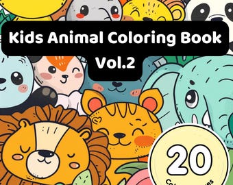 Kids Zoo Animal Coloring Book | 20 Printable Pages for Preschoolers