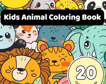 Kids Animal Coloring Pages | 20 Easy Printable Pages for Toddlers & Preschoolers