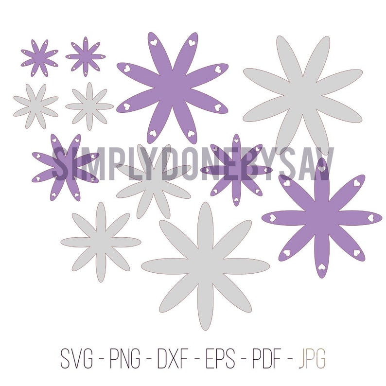 Download 3D Layered Daisy Flower Cut File 3D Layered Flower SVG | Etsy