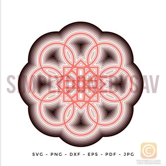 Download 3d Layered Mandala Cut File Layered Svg File For Cricut Etsy
