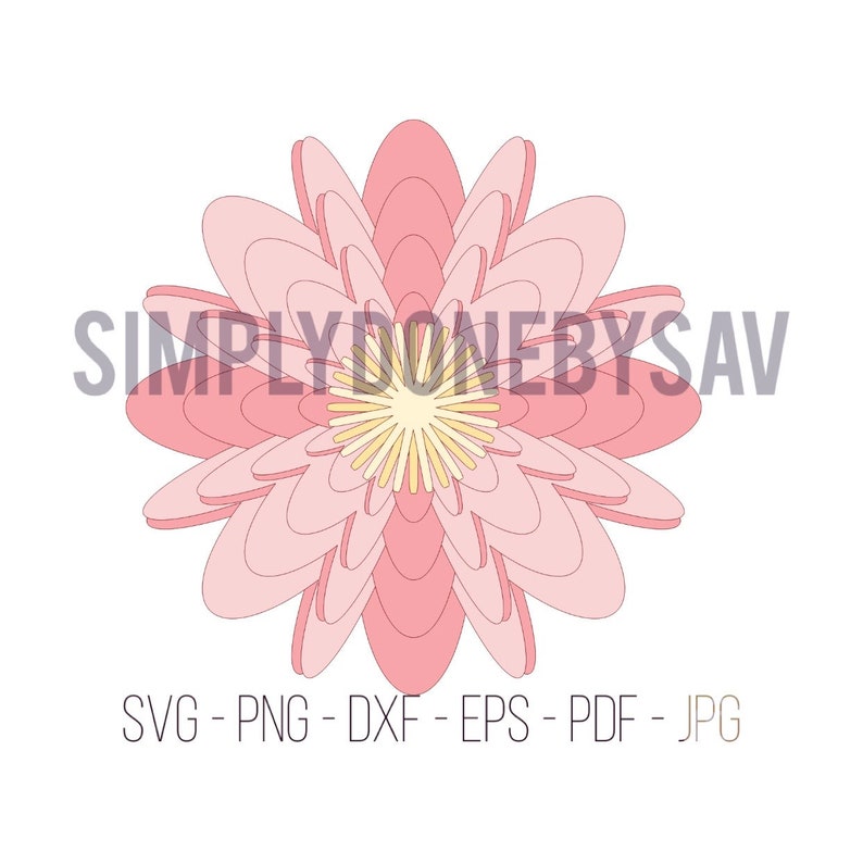 Download 3D Layered Daisy Flower Cut File 3D Layered Flower SVG | Etsy