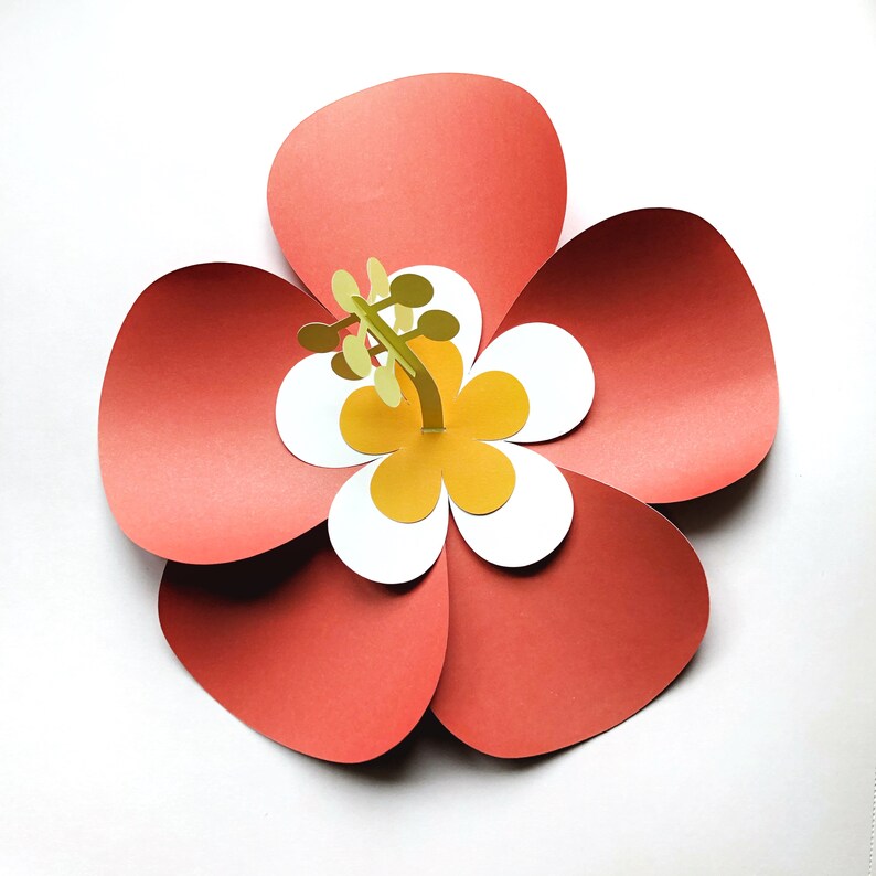 Download 3D Hibiscus Flower Cut File 3D Layered Hibiscus SVG 3D | Etsy