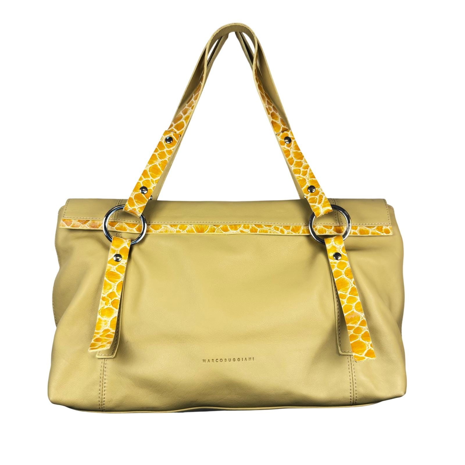 MARCO BUGGIANI   レディースショルダーバッグ　新品 Marco Buggiani Brown Leather Shoulder Bag Crossbody Made in Italy