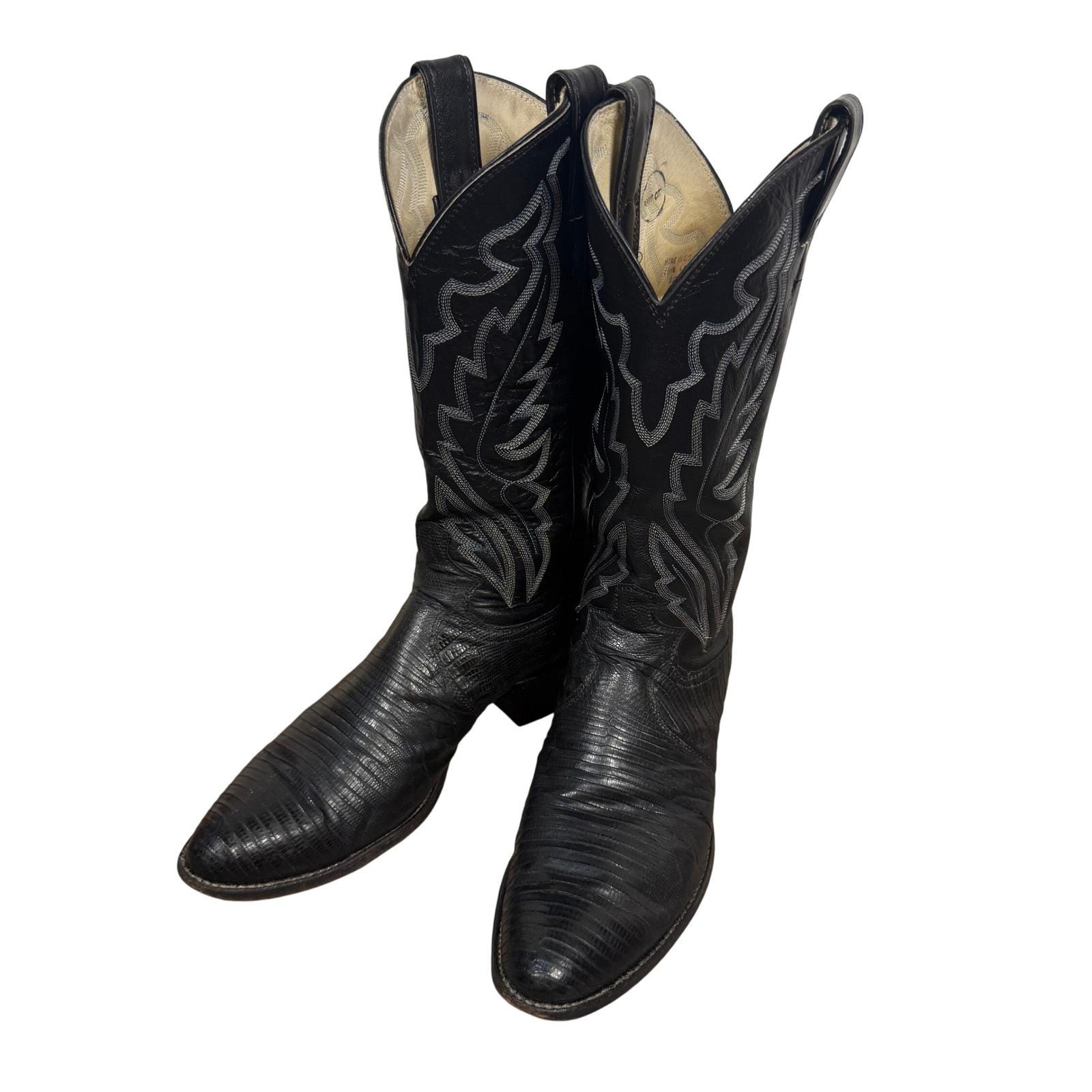 Mens Lizard Skin Cowboy Boots - Etsy display picture 2