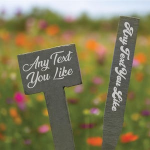 Personalised Slate Plant Marker, Custom Garden Label for Herbs, Flowers or Grandma’s Garden, Outdoor Garden Gift, Slate Plant Stake Plaque