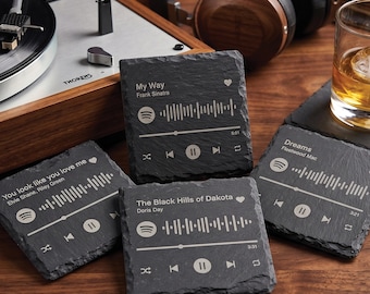 Personalised Spotify Code Coaster, Choose Any Album, Playlist or Song