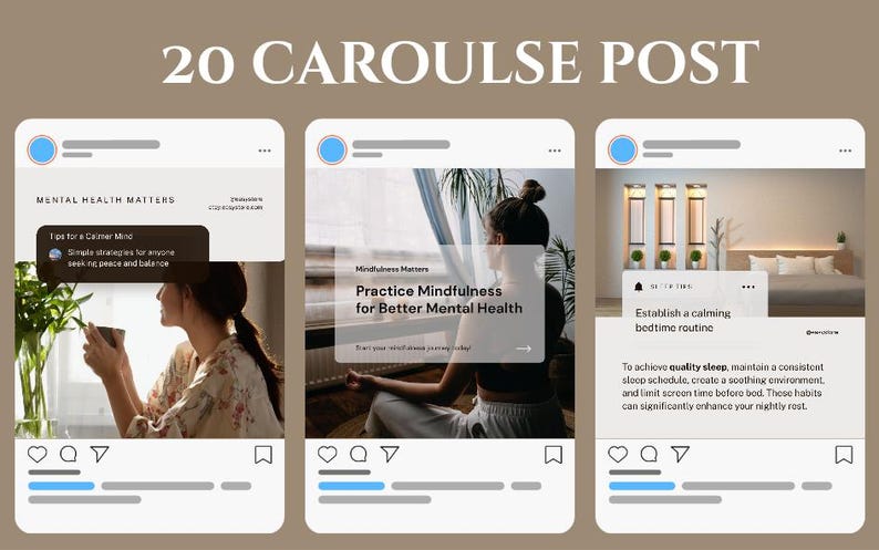 Editable Canva Templates | Wellness & Mindfulness Social Media Pack ...