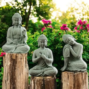 mini sitting buddha statue | zen garden decor | meditation bonsai ornament | aquarium buddha figure | spiritual mini decoration