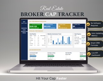 Calculadora de comisiones y seguimiento de ingresos para agentes inmobiliarios (Google Sheets)