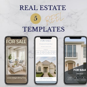 Real Estate Instagram Reel Templates: Editable Canva Video Bundle (Digital Download