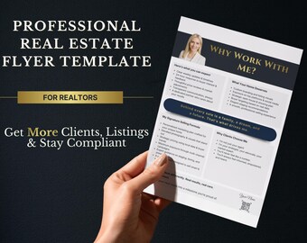 Folleto de agente inmobiliario "Por qué trabajar conmigo" / Canva editable / Carta de EE. UU.