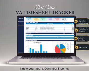 Sistema de seguimiento de tiempo y facturación para asistentes de bienes raíces (Hojas de cálculo de Google)