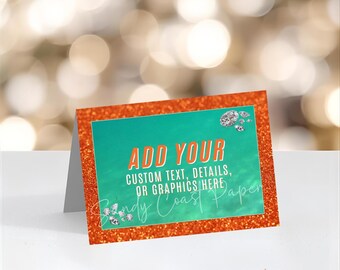 Showgirl Party Food Tent Sign | Canva Editable Template | Printable Buffet Labels | Birthday Party Decorations