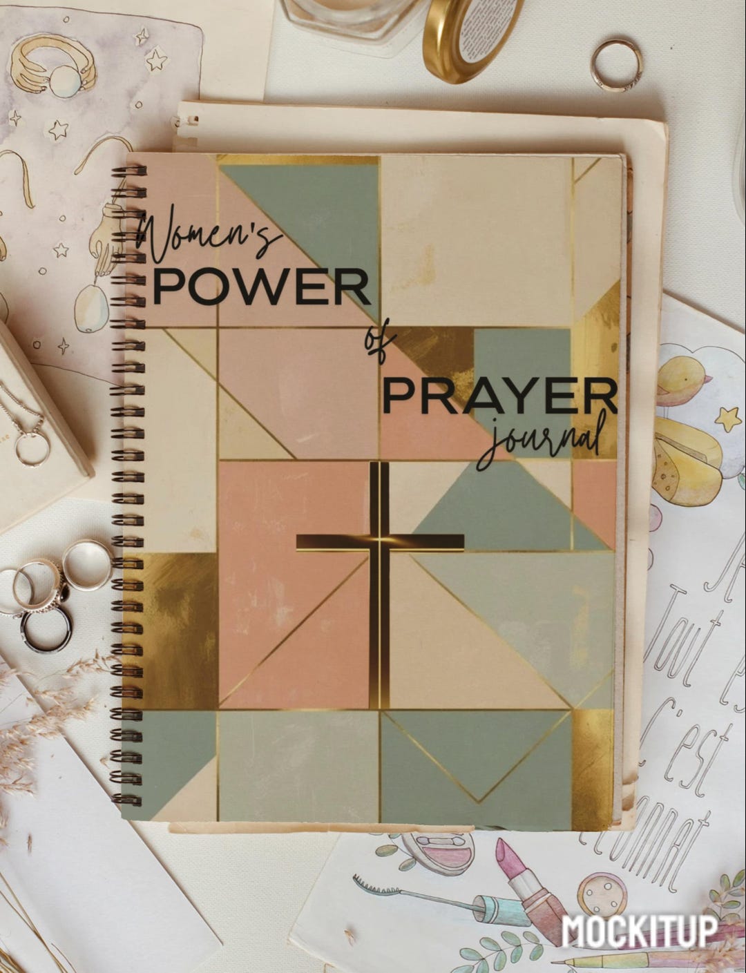 Customizable Women's Prayer Journal: Christian Bible Study Notebook ...