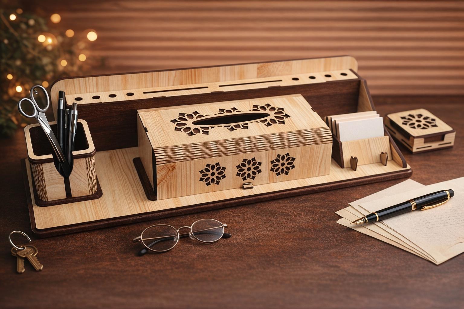 4 Tissue Box Laser Cut Files SVG DXF LBRN + Bonus 4mm Wood Tissue ...