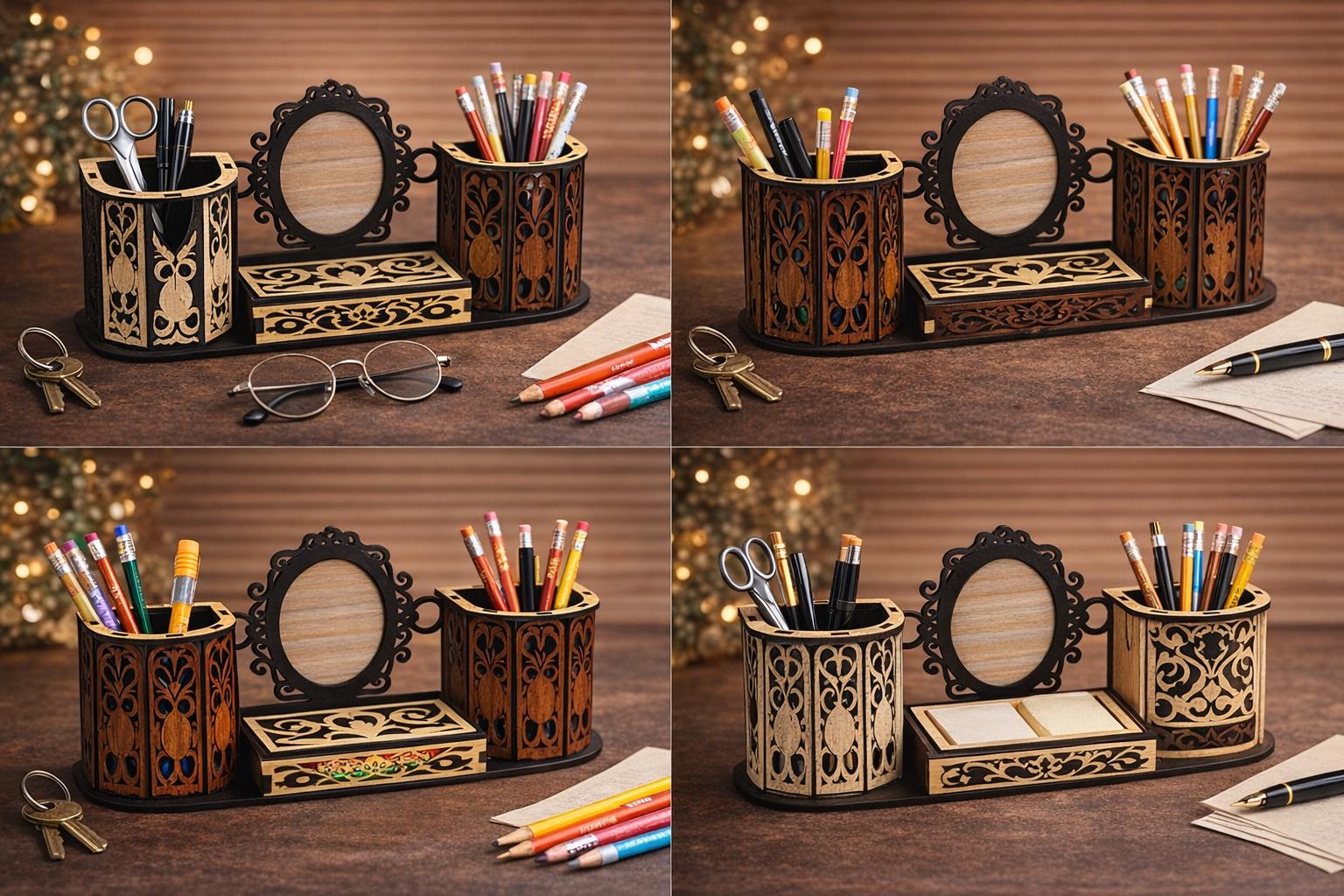 4 Tissue Box Laser Cut Files SVG DXF LBRN + Bonus 4mm Wood Tissue ...