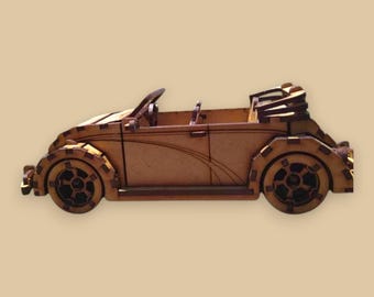 VW Beetle – Digital file for laser cutting (SVG, DXF)