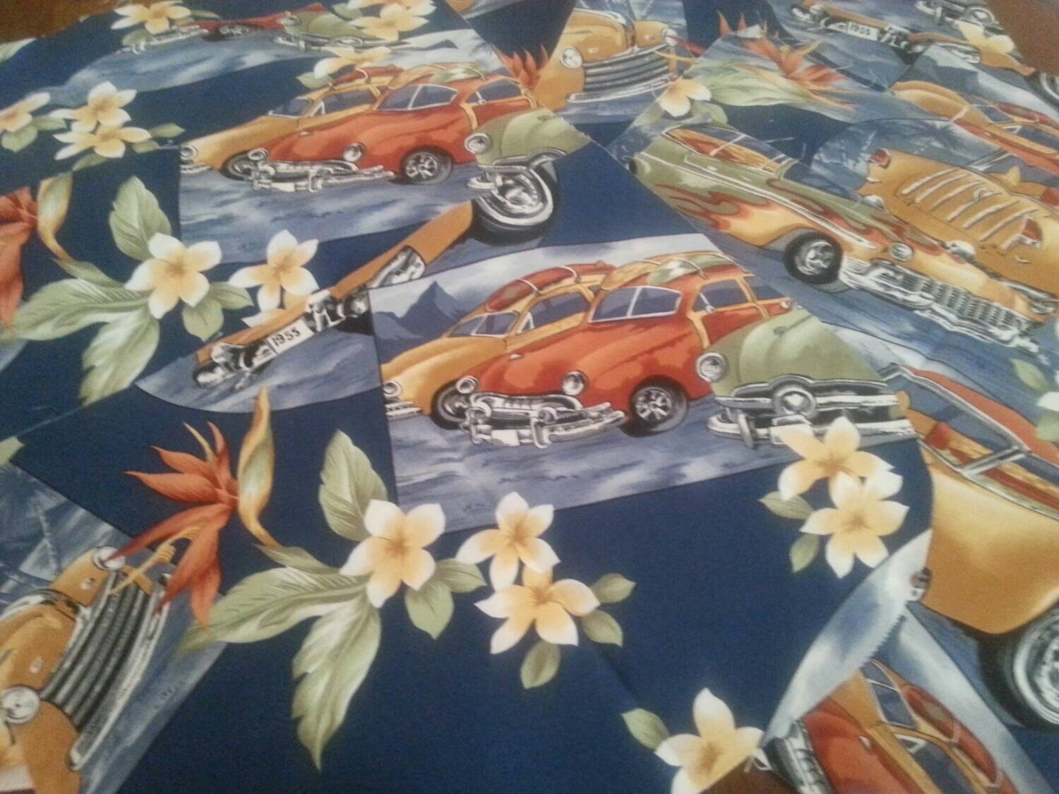 Hawaiian Print Cotton Quilting Squares Approximately 12x9 Etsy