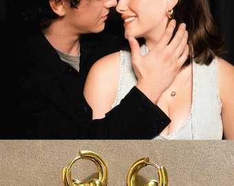 Hannah Earrings in Off C@mpus, gold earrings, Hoop earrings, Cute Summer earring, ideal birthday gift for women, Hanging out,Dating
