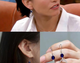 Monica Earrings in Friends TV Show, ideal birthday gift for Friends Fans, gift for girlfriend, Friends Jewelry replica, Monica Geller