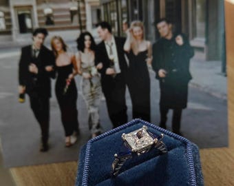 Monica förlovningsring, replika smycken från Vänner TV-serien, julklapp till Vänner-fans, smyckespresenter till kvinnor