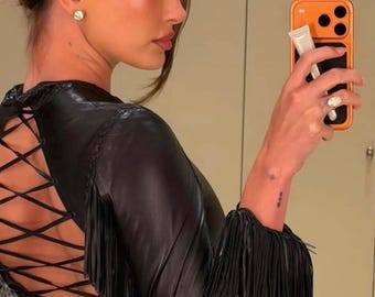 Hailey Inspired Earrings, Stud Diamond Earrings, Hailey Bieber Celebrity Inspired Jewelry, Gift for girlfriend, Ideal Birthday Gift