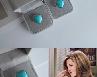 Rachel Green Smycken, Statement-ring med turkos sten, Replika-smycken från Vänner TV-serien, Present till Vänner-fans, Alla hjärtans dag-present till kvinnor