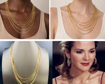 Samantha-halsband i lager, ikonisk SATC-stil, smyckespresent till flickvän, födelsedagspresent till bästis, SATC-smyckesreplika, present till mamma