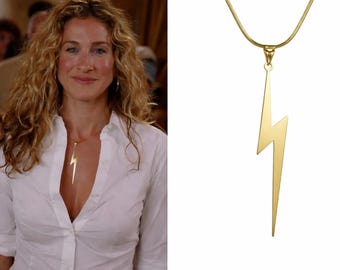 Carrie blixthängehalsband, ikoniskt SATC Carrie-halsband, smyckespresent till flickvän, födelsedagspresent, SATC-smyckesreplika