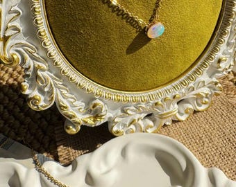 Nancy Necklace in Stranger Things, Opalite Pendant necklace, Dainty Pendant Necklace, gift for girls, jewelry find, birthday gift for women