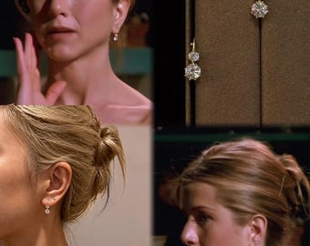 Rachel Earrings in Friends TV Show, 90s Friends TV Show Replica Necklace, ideal birthday gift for women, jewelry gift for girlfriend