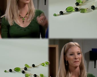 Phoebe Vintage Halsband, smyckesreplika från TV-serien Vänner, boho halsband, perfekt födelsedagspresent för kvinnor, unika smyckesfynd