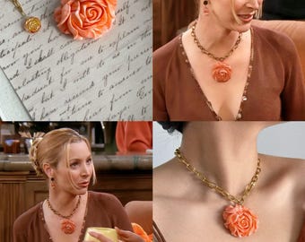 Phoebes Flower Pendant Necklace, Jewelry replica in Friends TV show, Hippie jewelry, ideal birthday gift for women, Christmas gift for girl