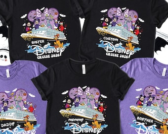 Disney Cruise Halloween 2026 Shirt, Custom Name Disney Cruise Line Halloween Shirt, Disney Friends Shirt, Spooky Halloween Cruise Shirt 2026